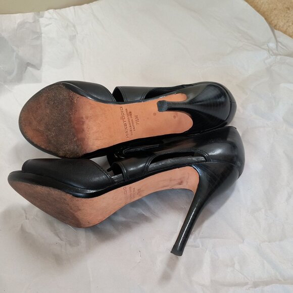 Max Studio Leather Heels 7.5 - Picture 7 of 8